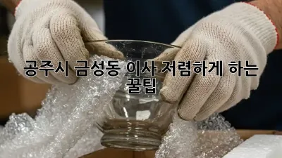 공주시 금성동 이사, 저렴하게 하는 꿀팁!